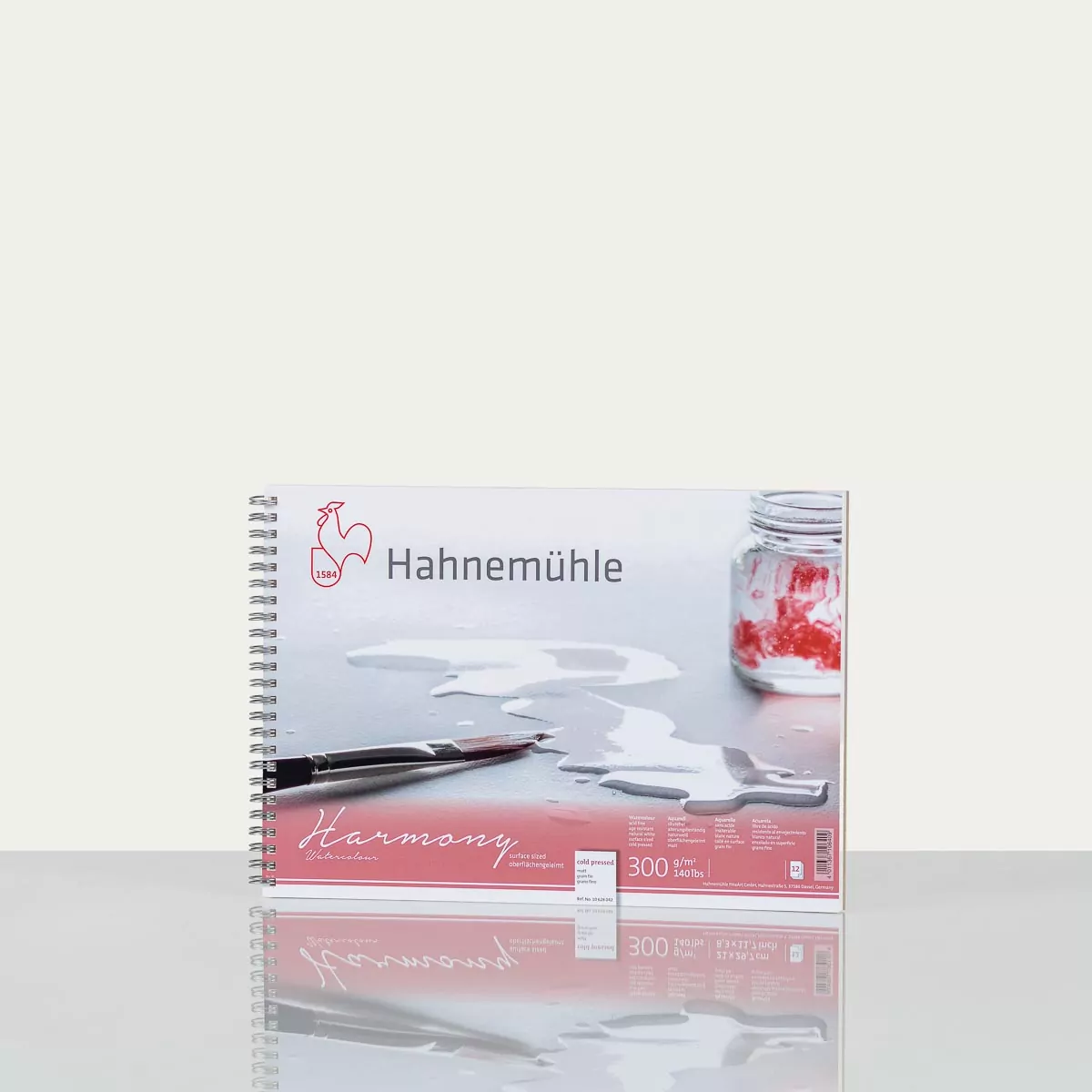 Traditional Hahnemuhle Harmony Watercolour 300gsm cold pressed A3 spiral bound 12s/bloc