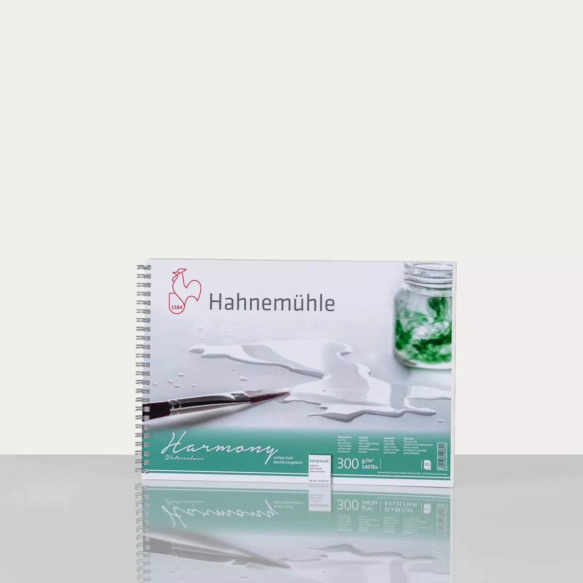 Traditional Hahnemuhle Harmony Watercolour 300gsm hot pressed A4 spiral bound12s./bloc