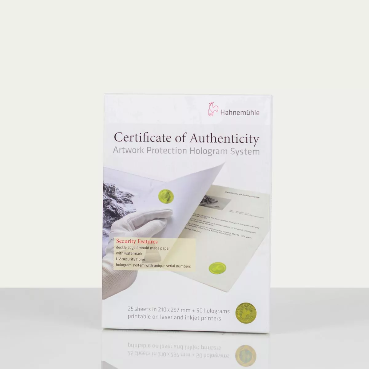 Hahnemuhle Certificate of AuthenticityA4 box 25 pages 50 hologram