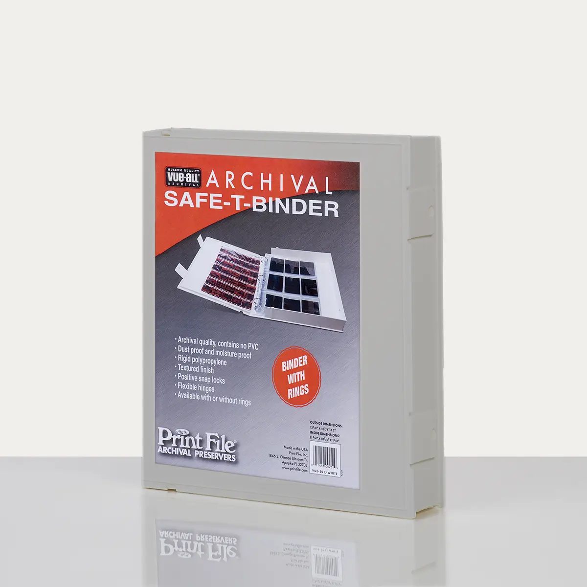 Print File Gray Safe-T-Binder